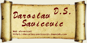 Daroslav Savićević vizit kartica